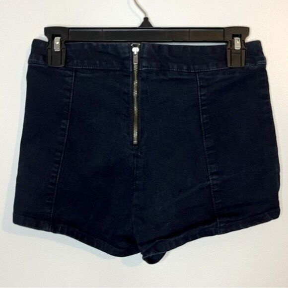 Full Tilt Dark Blue High Waist Denim Shorts Size 5 - Picture 2 of 6